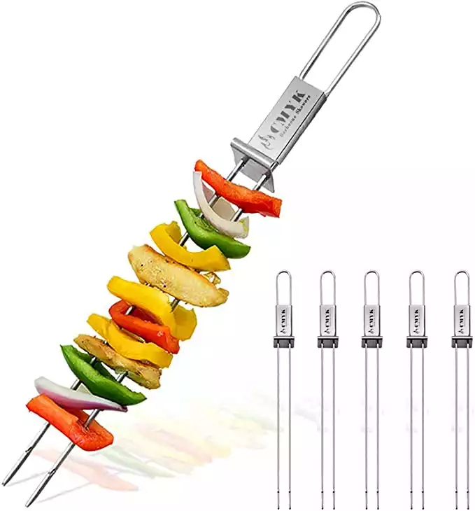 Stainless Steel Grilling Skewers With Slider